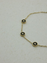 Black Stone Charm Bracelet