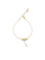 Minimalist Golden Cube Anklet