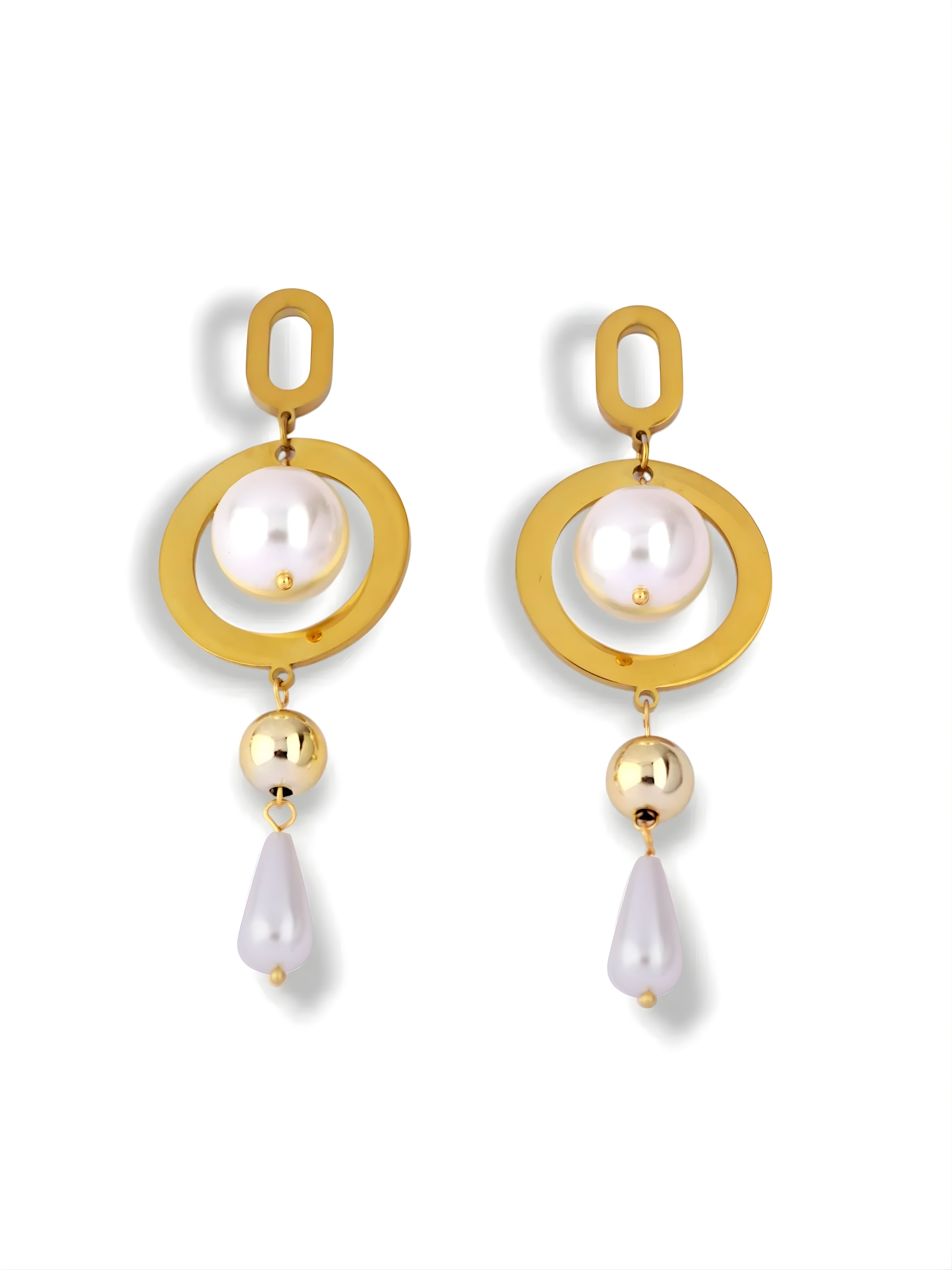 Regal Pearl Drop Earrings