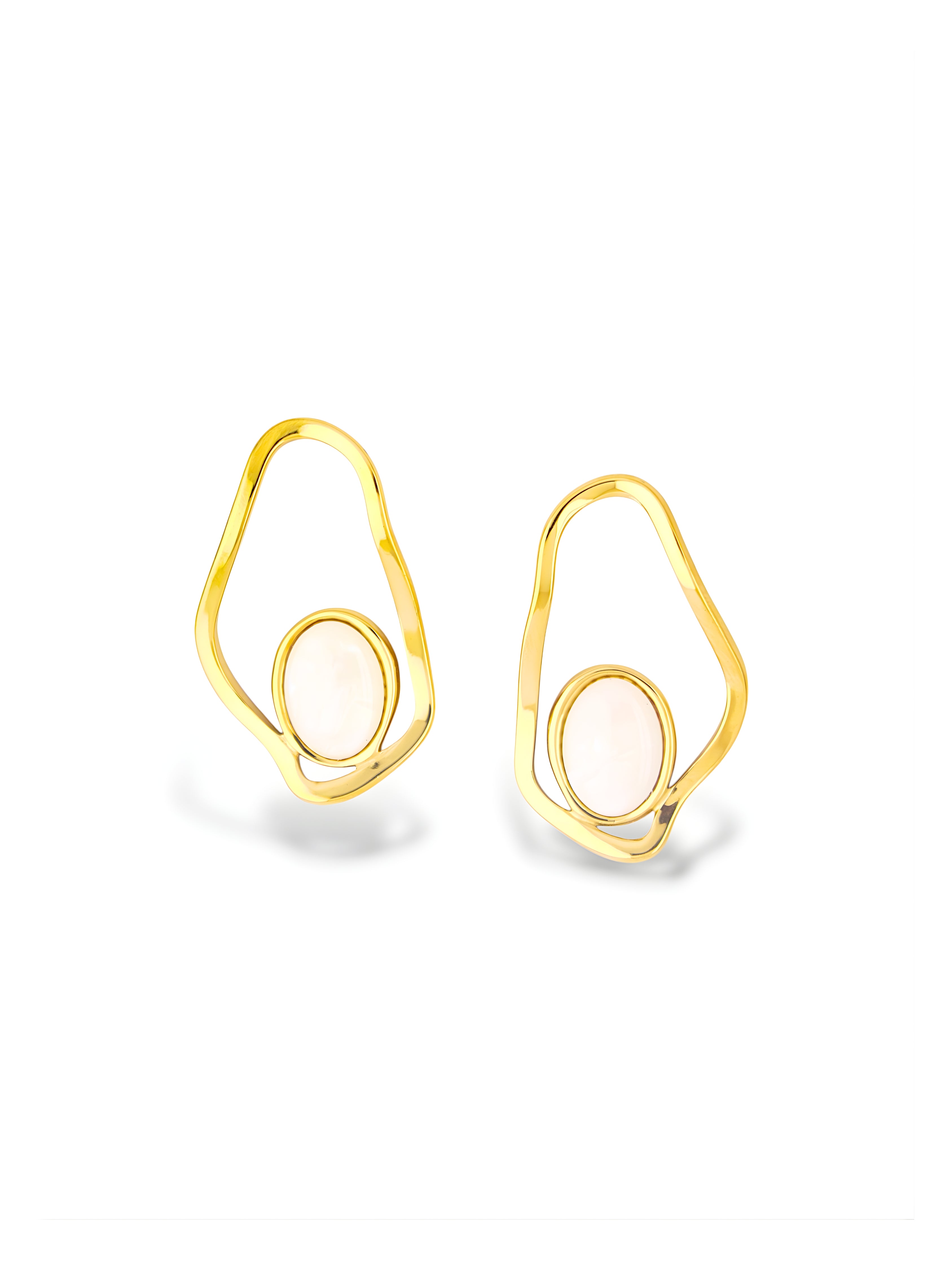 Modern Gold Liquid Loop Hoop Earrings