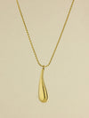 Liquid Chrome Drop Necklace