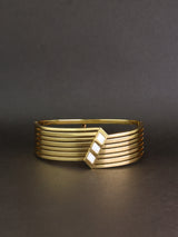 Cuff Bangle with Modern Lines