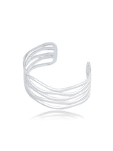 Modern Silver Wavy Bracelet