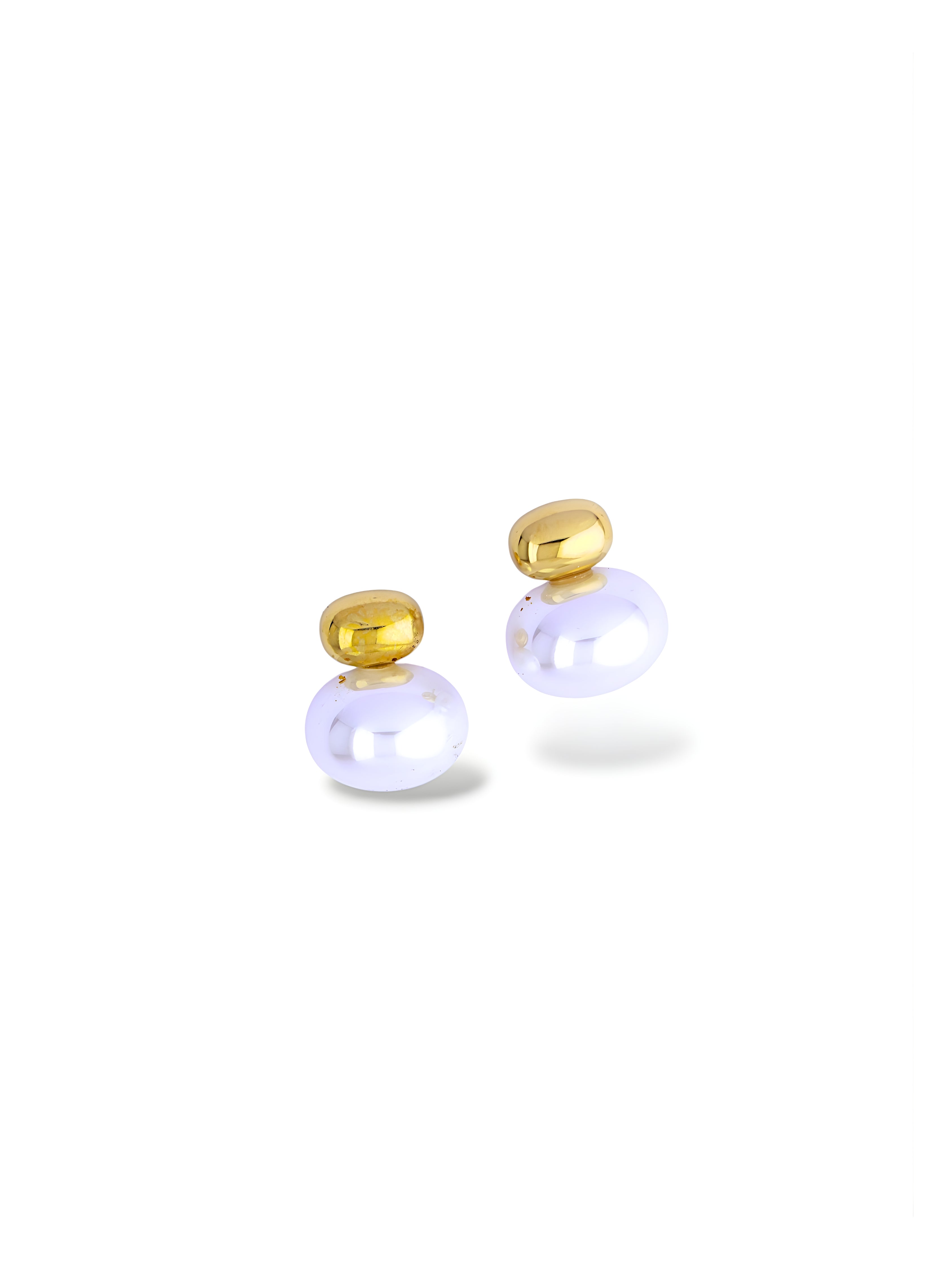 Two Tier Orb Stud Earrings