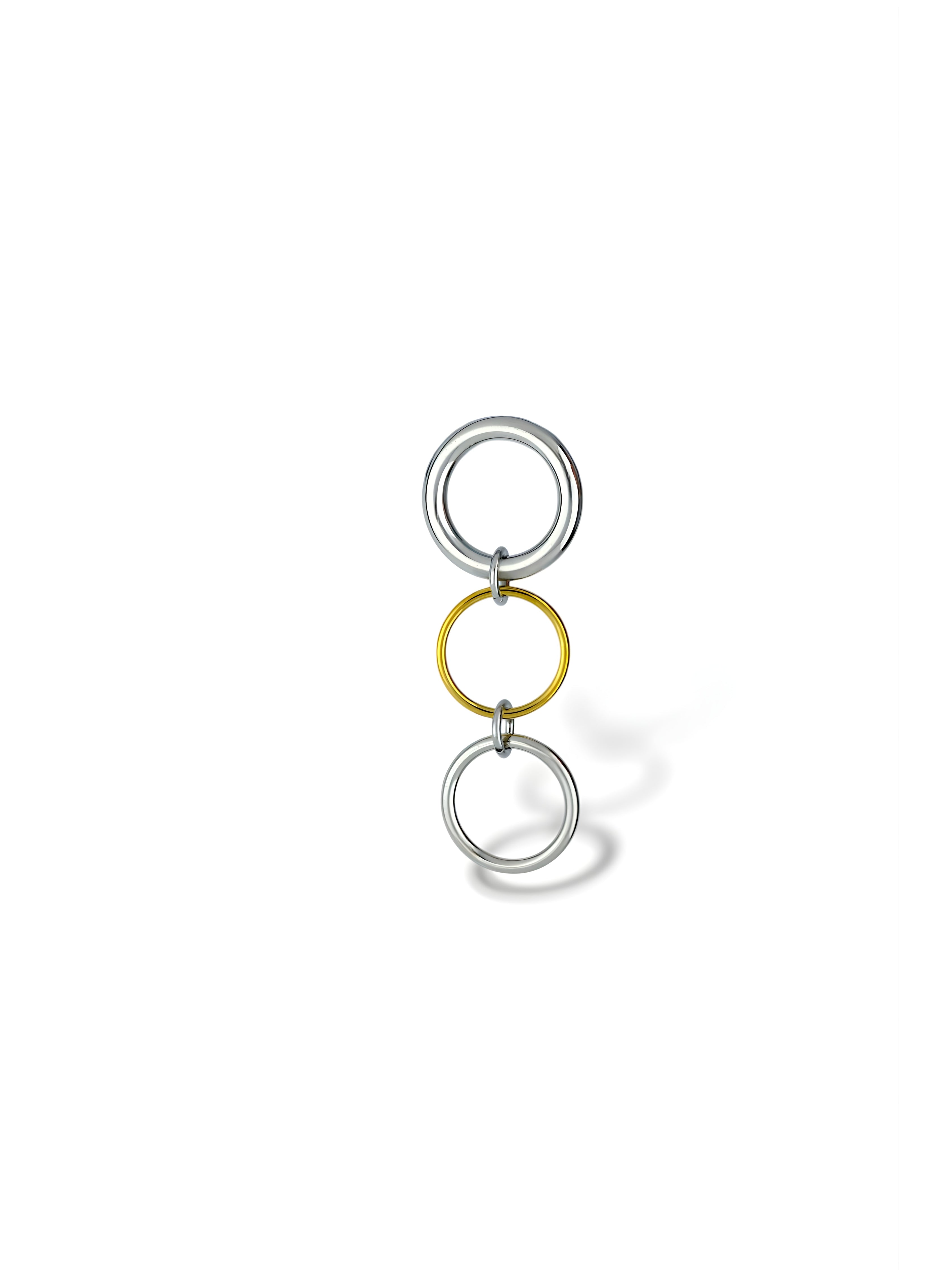 Tri-Tone Cascading Hoop Drop