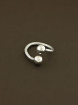 Twin Sphere Open Ring