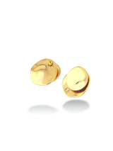 Gold Pebble Stud Earrings for a Natural Look