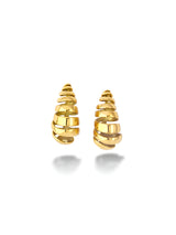 Unique Gold Spiral Twirl Drop Earrings