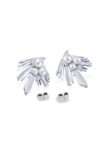 Mini Leaf Pearl Studs