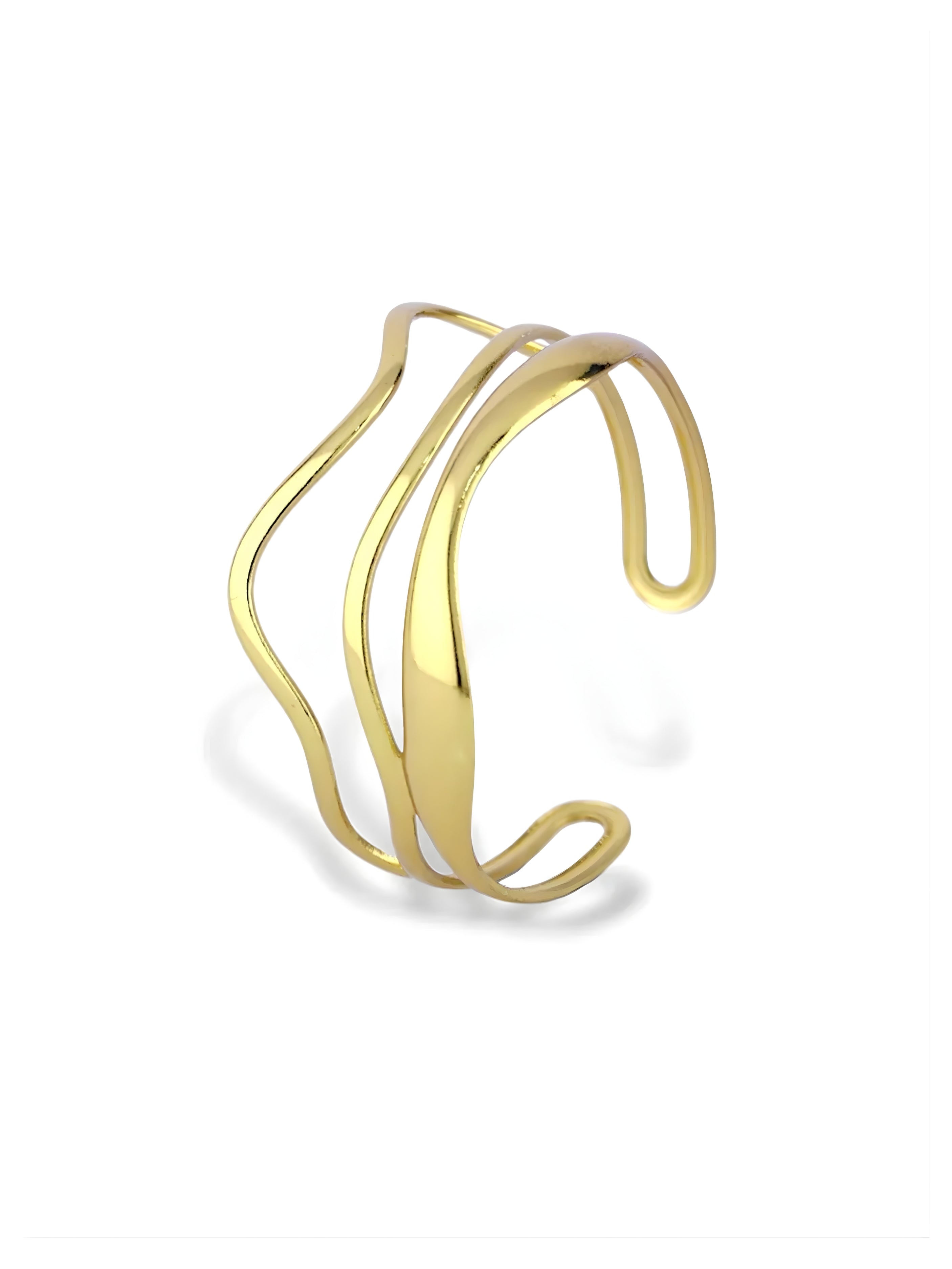 Stunning Gold Meteor Bangle with Shiny Looks