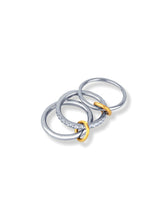 Linked Sparkle Triple Ring