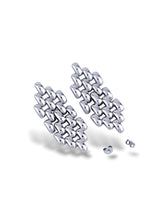 Bold Black Textured Drop Earrings