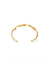 Elegant Branchlit Bangle with Gold Finish and Pearls