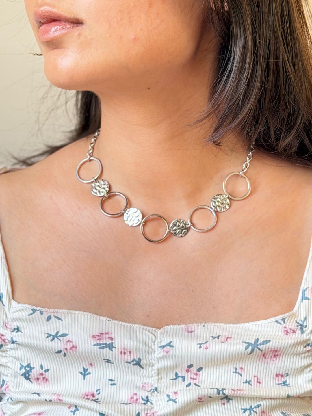Sunburst Textured Necklace