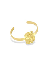 Flat Hammered Open Bangle