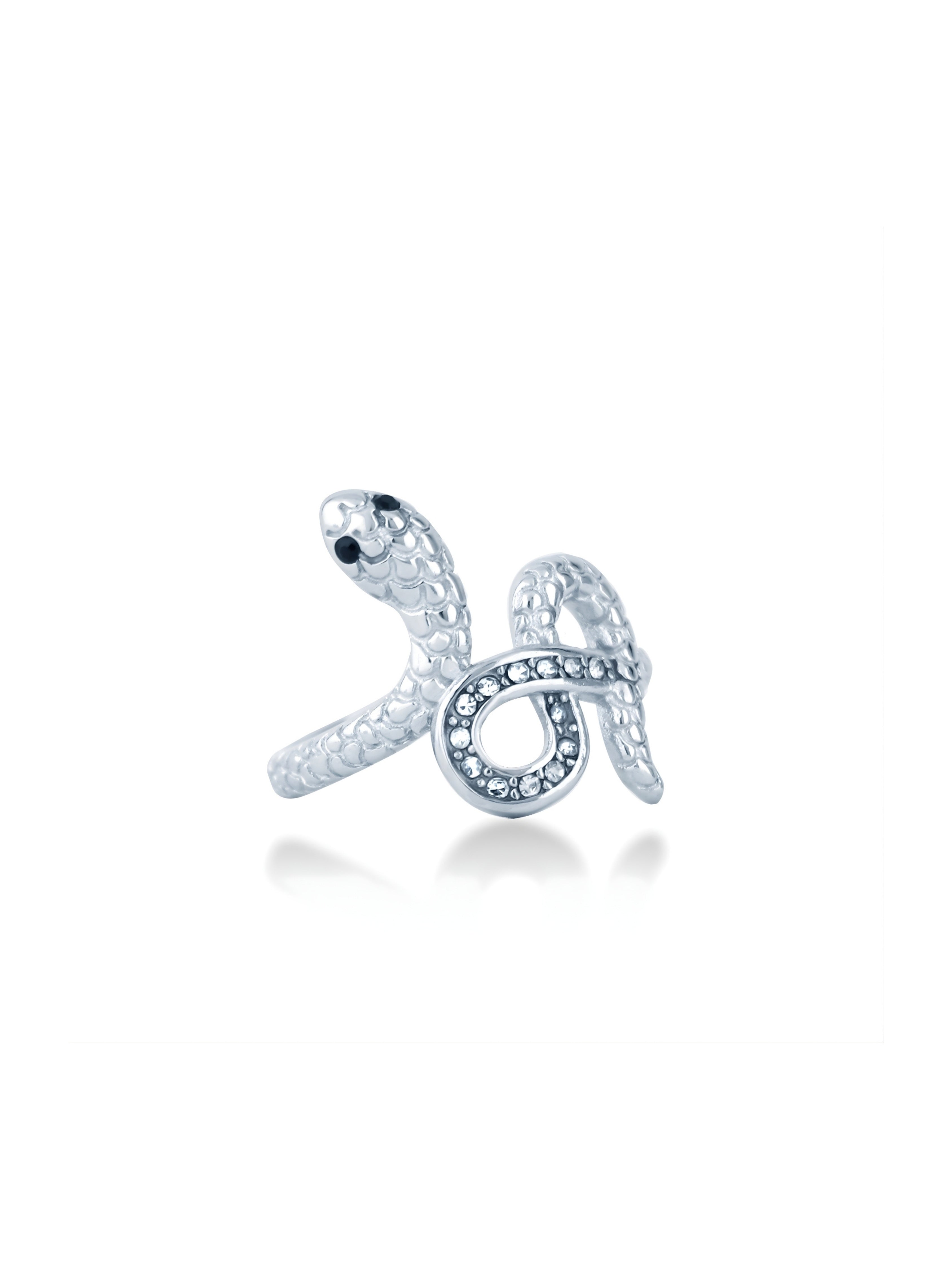 Elegant Snake Curve Ring