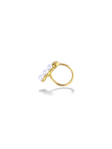 Elegant Three-Pearl Ring