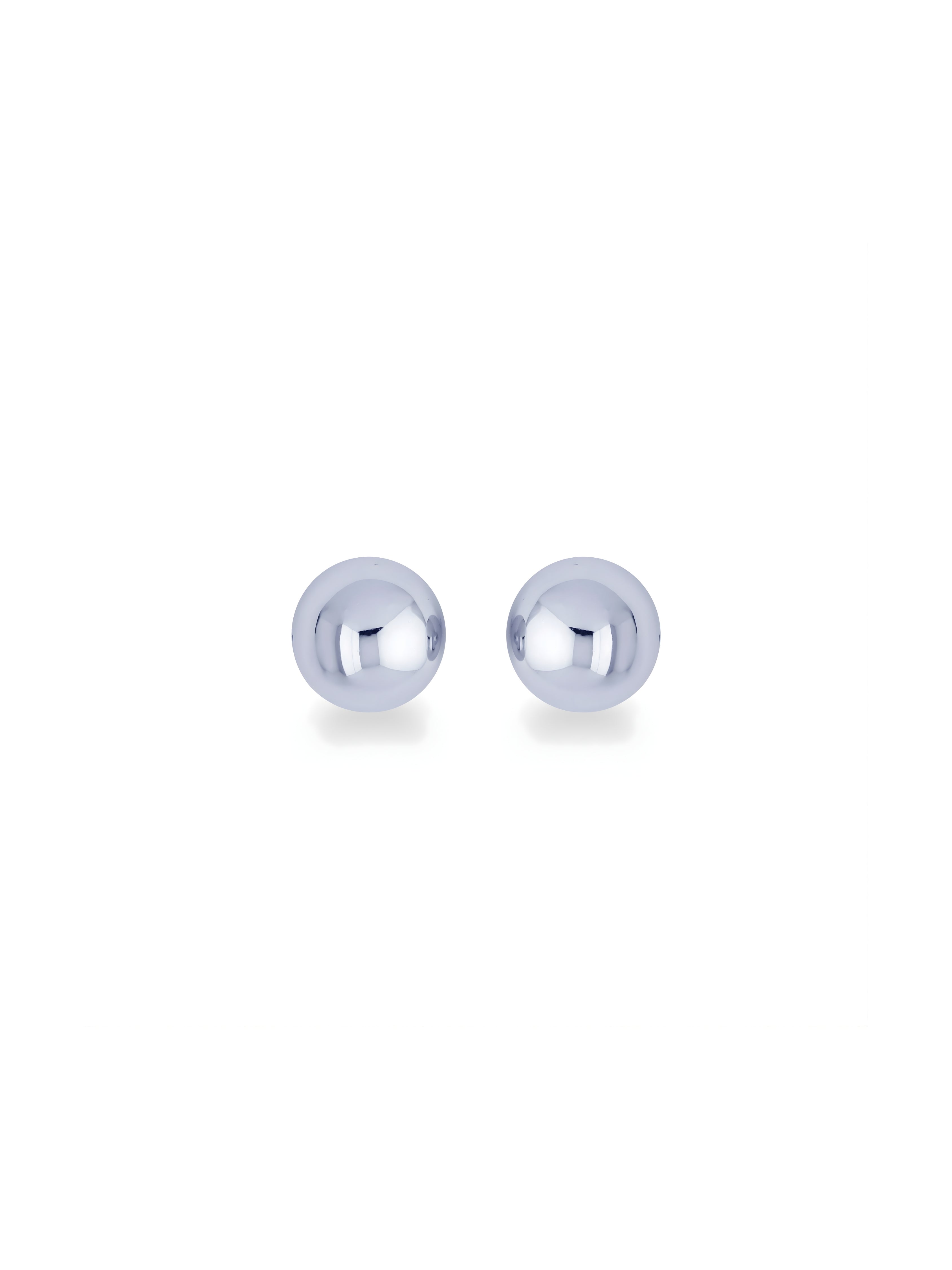 Elegant Silver Ball and Pearl Stud Earrings for Women