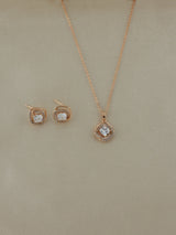 Radiant Swirl Pendant & Studs Set