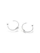 Silver Tied Knot Hoops