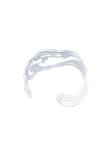 Silver Flow Wave Open Cuff Bracelet for Women