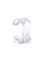 Silver Flow Wave Open Cuff Bracelet for Women