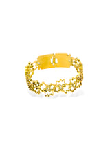 Sunswell Bangle - Elegant Gold Cutout Bracelet