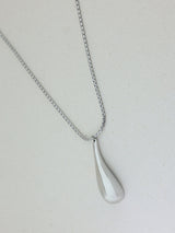 Liquid Chrome Drop Necklace