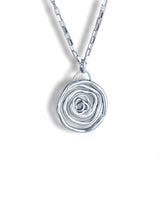 Gold Spiral Rose Pendant Necklace with Box Chain