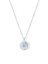 Gold Spiral Rose Pendant Necklace with Box Chain