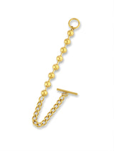 Opulent Gold Bead Bracelet with Classic Chain