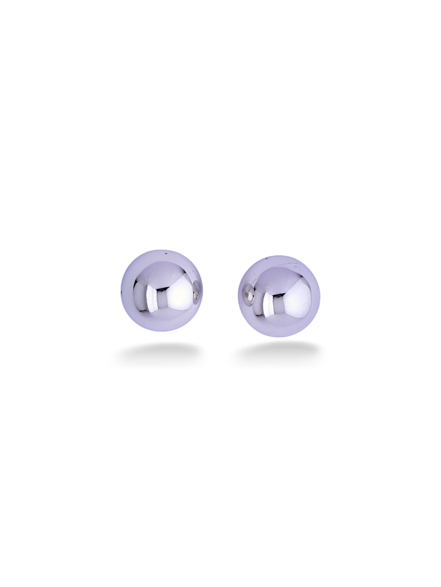 Elegant Silver Ball and Pearl Stud Earrings for Women