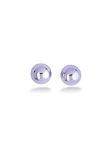 Elegant Silver Ball and Pearl Stud Earrings for Women