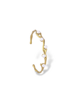 Elegant Branchlit Bangle with Gold Finish and Pearls