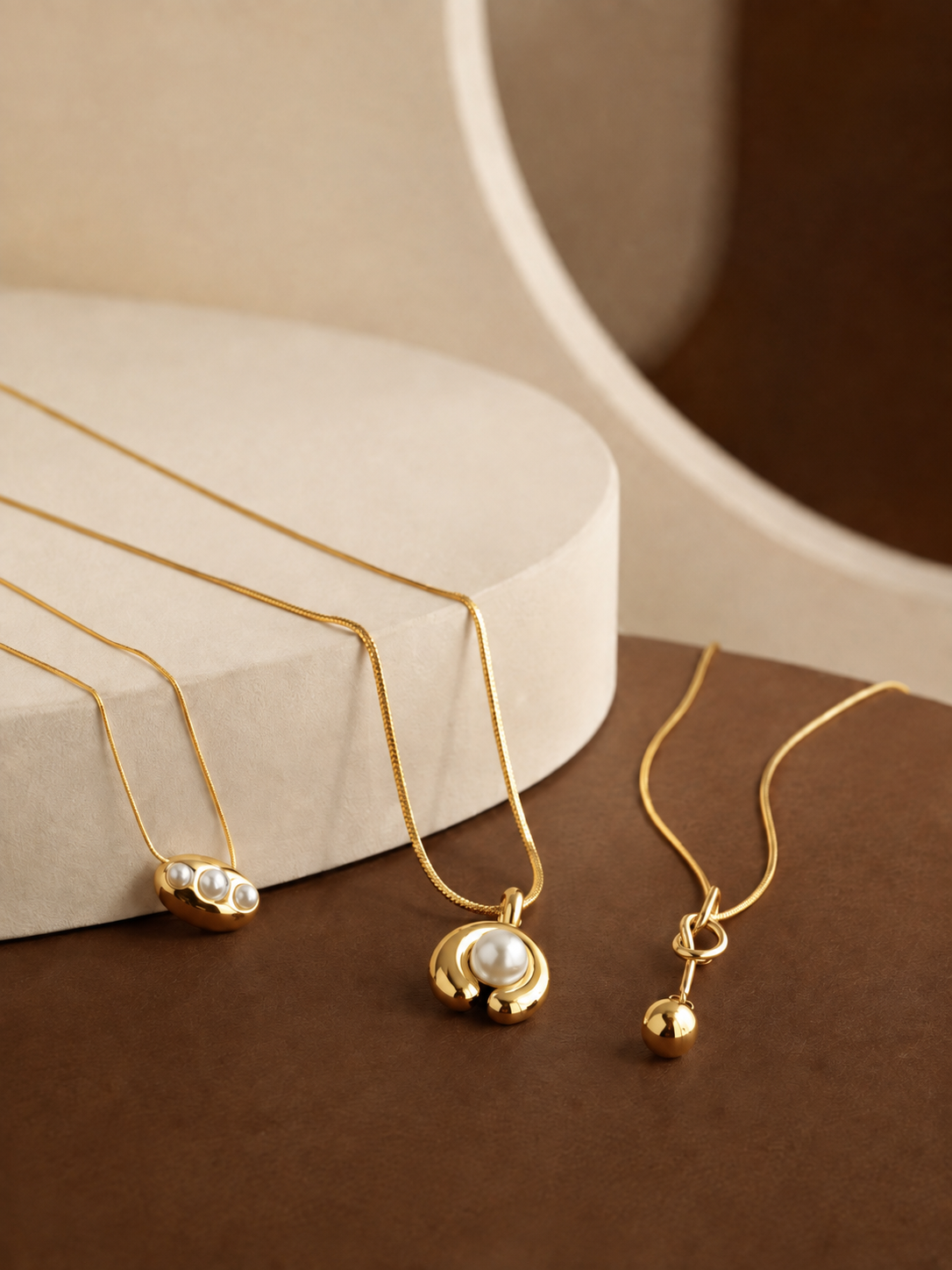 Gold Sculpted Pearl & Sphere Collection