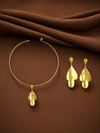 Elegant Gold Petal Jewelry Set