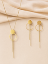 Geometric Hoop & Tassel Jewelry Set