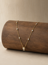 Eternal Ribbon & Pearl Station Necklace