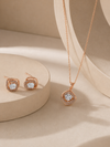 Radiant Swirl Pendant & Studs Set