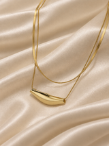 Layered Elongated Pendant Necklace