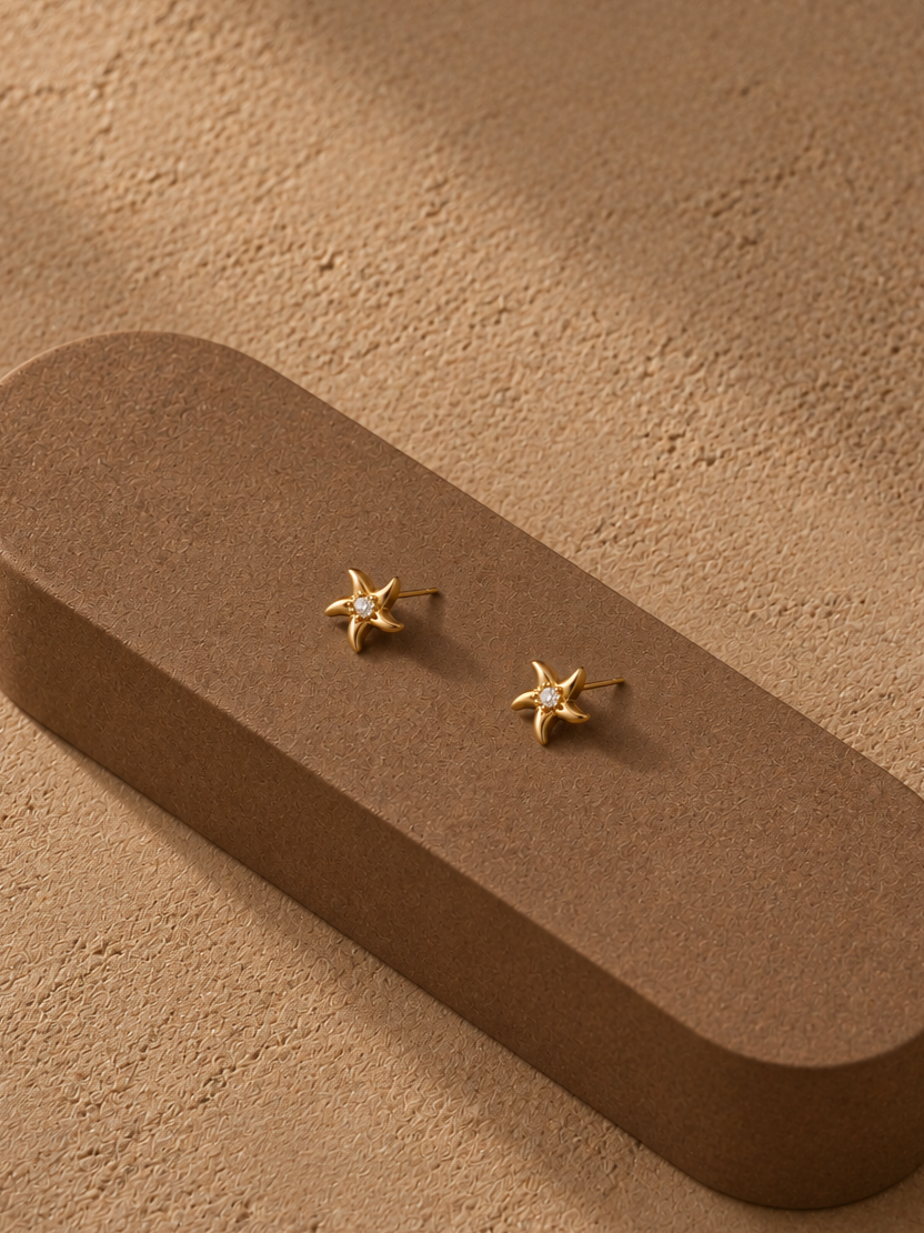 Twirl Star Studs