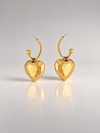 Hammered Heart Hoops