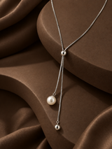 Pearl Drop Lariat Pendant