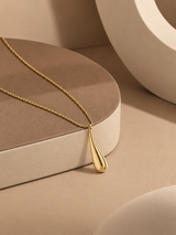 Liquid Chrome Drop Necklace