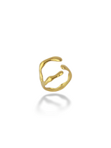 Elowen Adjustable Open Gold Ring with Elegant Style