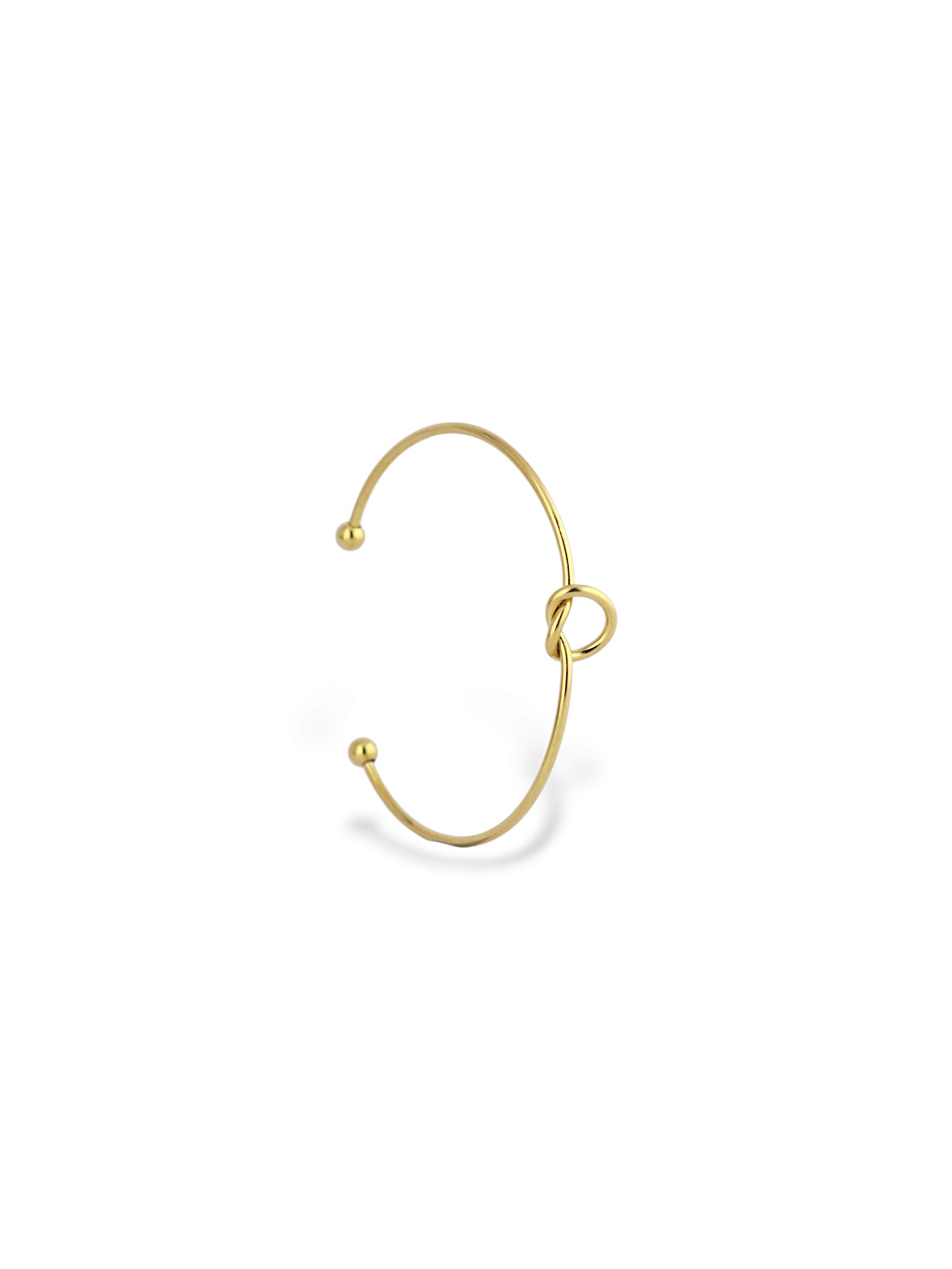 Eternal Knot Gold Plated Open Cuff Bangles for Women