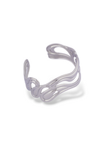 Silver Flow Wave Open Cuff Bracelet for Women