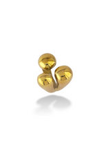 Elegant Gold Grace Ring with Modern Double Drop Design