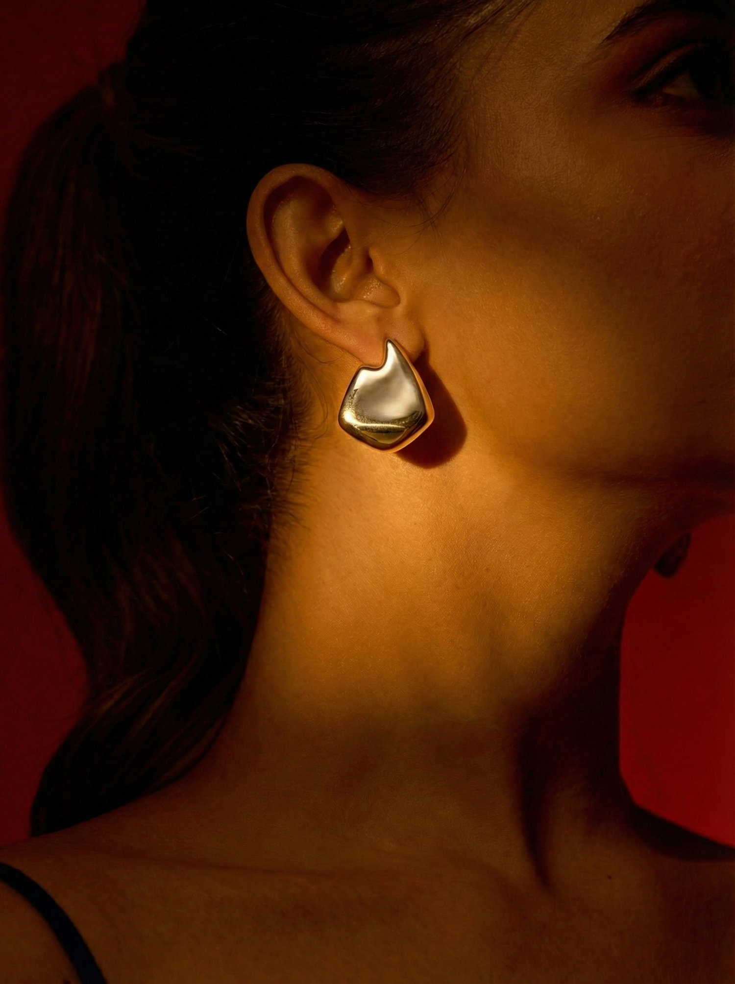 Swaying Gold and Silver Two-Tone Hoop Earrings