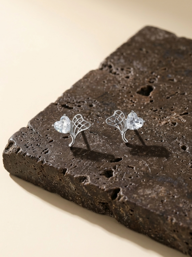 Heart Wing Studs
